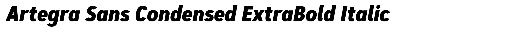 Artegra Sans Condensed ExtraBold Italic image